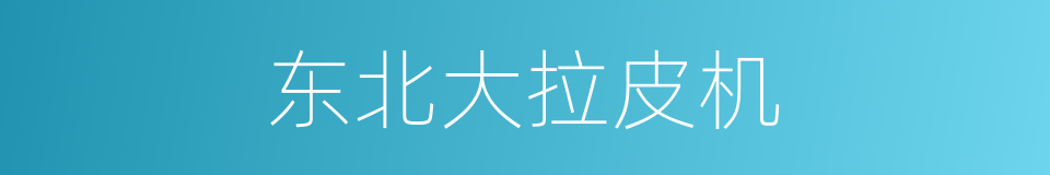 东北大拉皮机的同义词