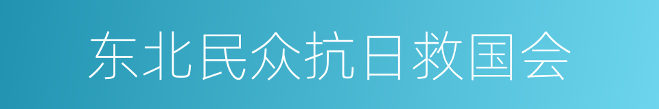 东北民众抗日救国会的同义词