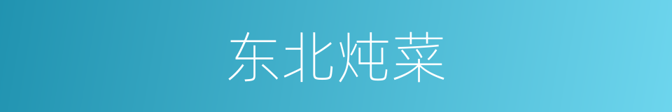 东北炖菜的同义词