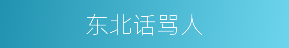 东北话骂人的同义词