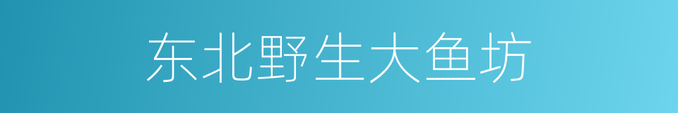 东北野生大鱼坊的同义词