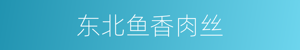 东北鱼香肉丝的同义词