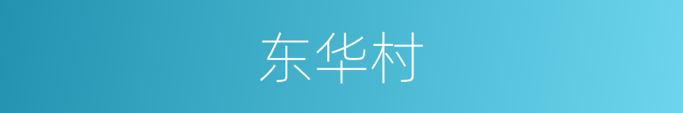 东华村的同义词