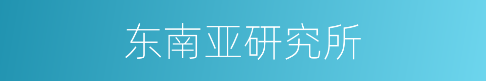 东南亚研究所的同义词