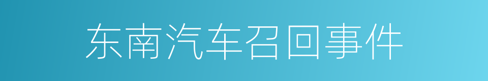 东南汽车召回事件的同义词