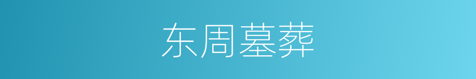 东周墓葬的同义词