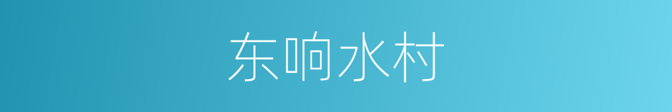 东响水村的同义词