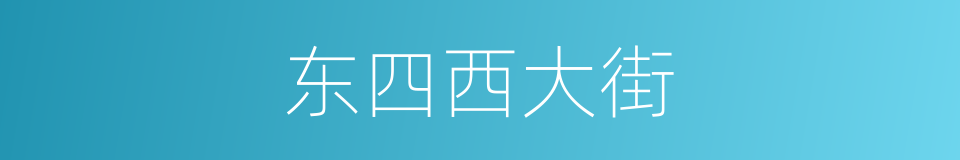 东四西大街的同义词