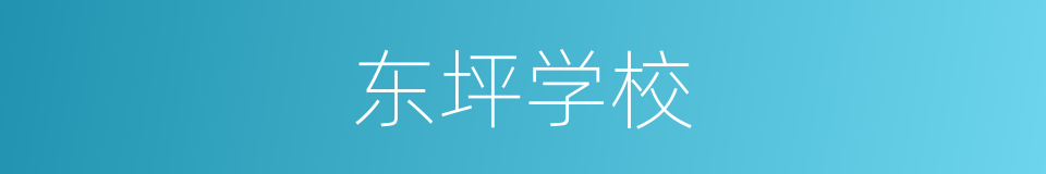 东坪学校的同义词