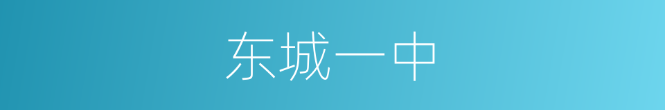 东城一中的同义词