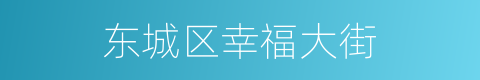 东城区幸福大街的同义词