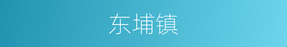 东埔镇的同义词