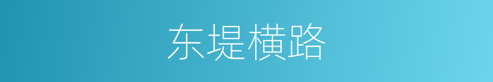 东堤横路的同义词