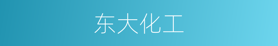 东大化工的同义词