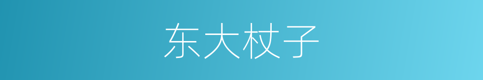 东大杖子的同义词