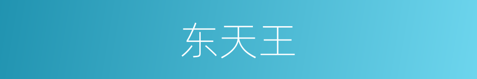 东天王的同义词