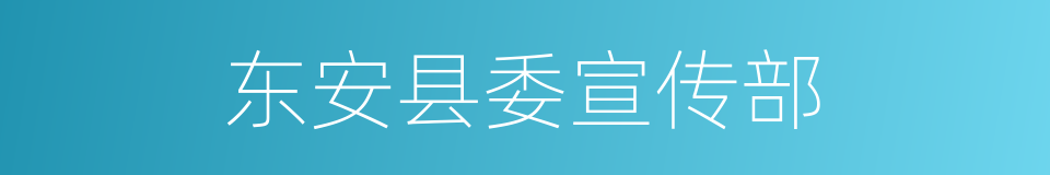 东安县委宣传部的同义词