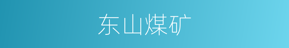 东山煤矿的同义词