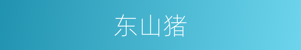东山猪的同义词