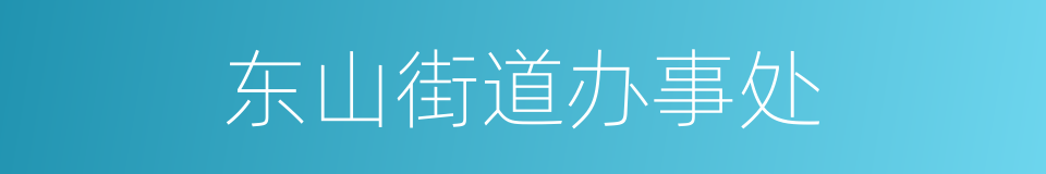 东山街道办事处的同义词