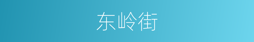 东岭街的同义词