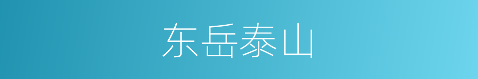 东岳泰山的同义词