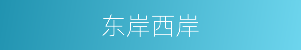 东岸西岸的同义词