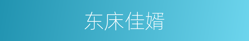 东床佳婿的意思