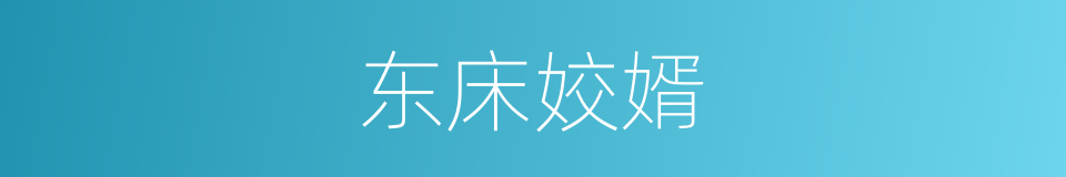 东床姣婿的意思