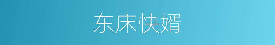 东床快婿的意思