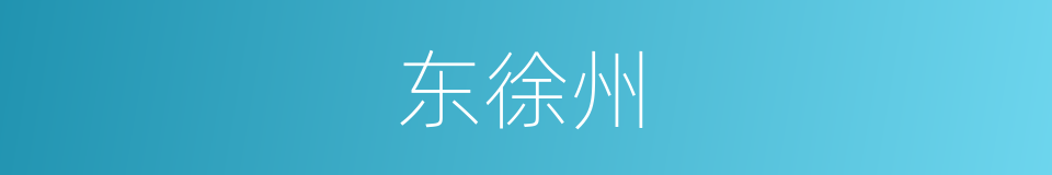 东徐州的同义词