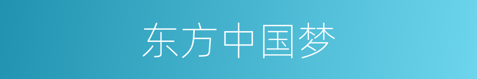东方中国梦的同义词