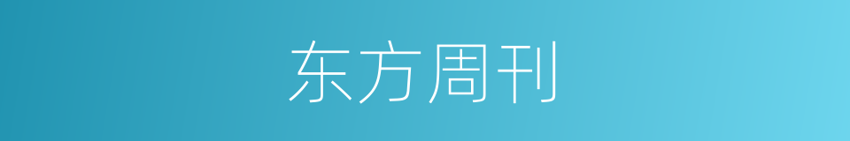 东方周刊的同义词