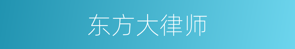 东方大律师的同义词
