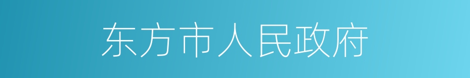 东方市人民政府的同义词