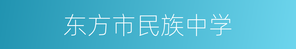 东方市民族中学的同义词