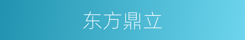 东方鼎立的同义词