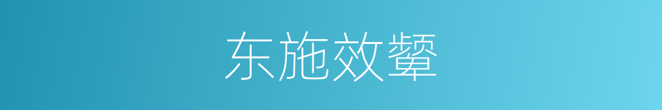 东施效颦的意思