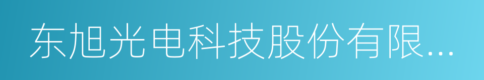 东旭光电科技股份有限公司的同义词