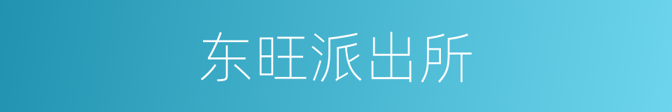 东旺派出所的同义词
