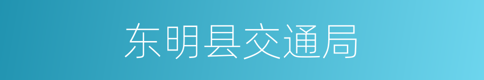 东明县交通局的同义词