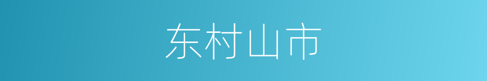 东村山市的同义词