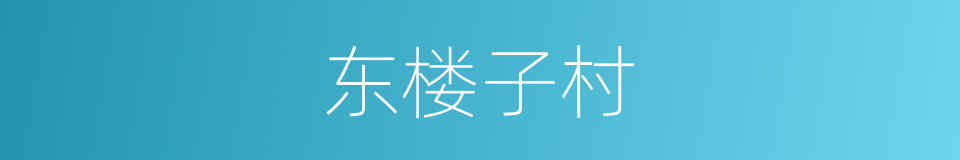 东楼子村的同义词