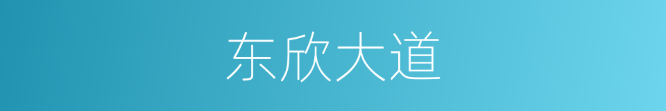 东欣大道的同义词