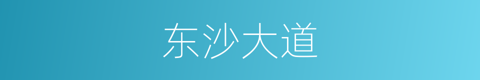 东沙大道的同义词