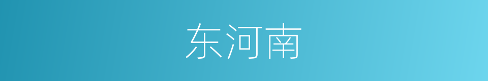 东河南的同义词