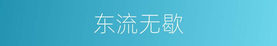 东流无歇的同义词