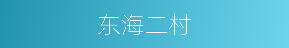 东海二村的同义词