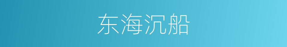 东海沉船的同义词