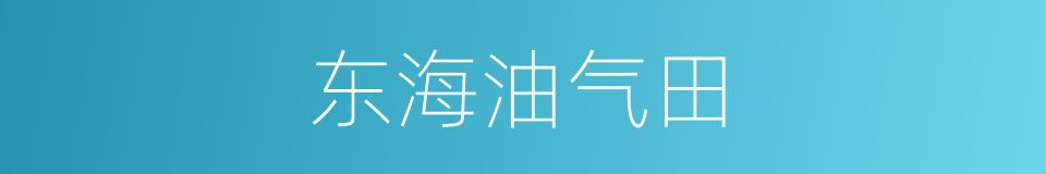 东海油气田的同义词